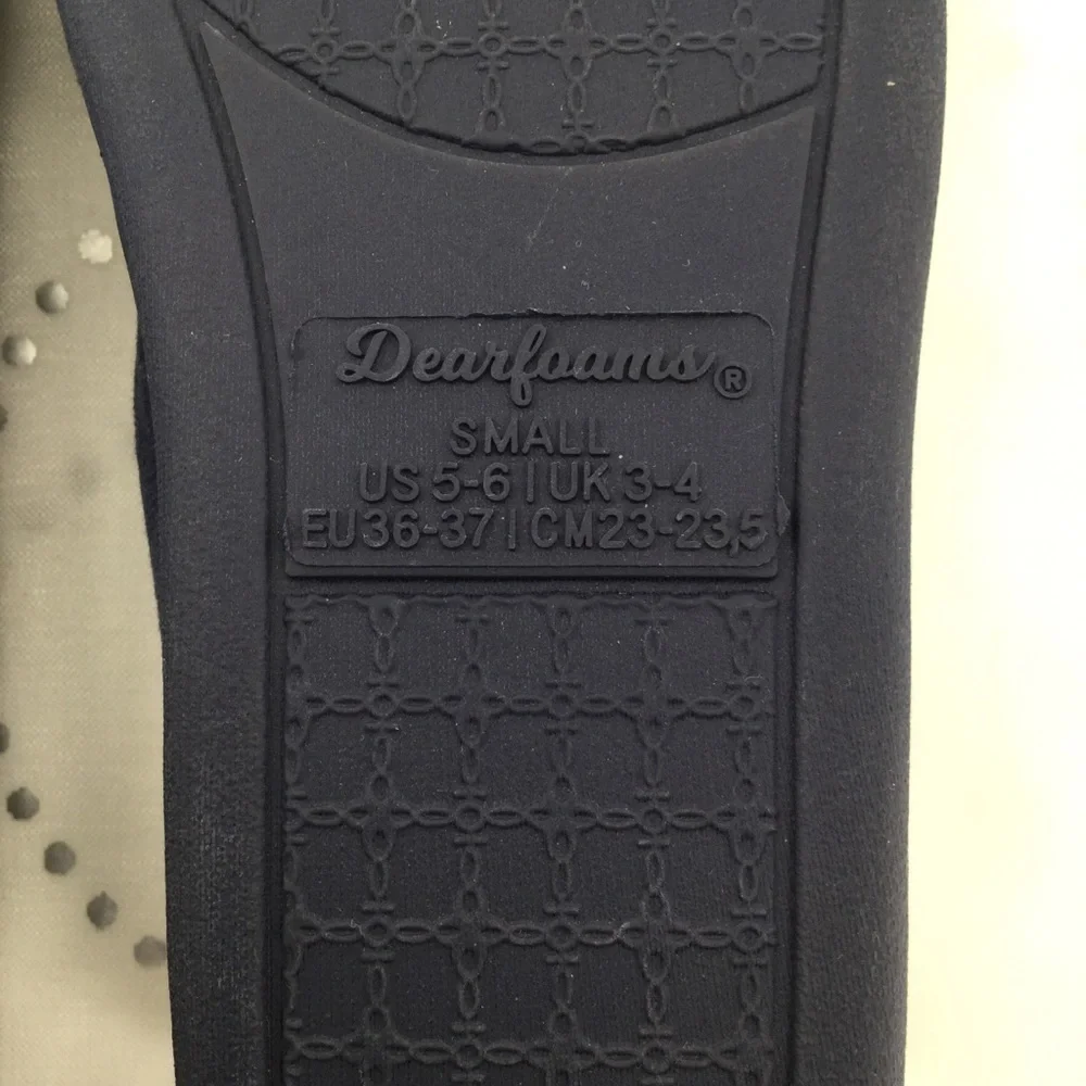 Dearfoam Navy velvety Super padded soft slippers